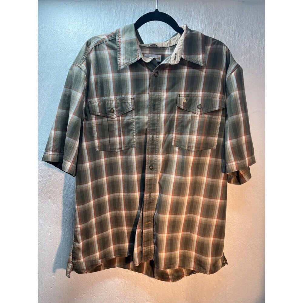 Carhartt mens Short sleeve button up shirt Size XL